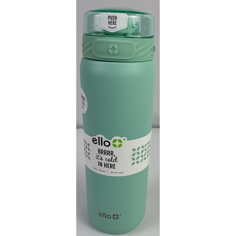Ello Cooper Yucca Green 22 oz Stainless Steel Vacuum Insulated Water Bottle